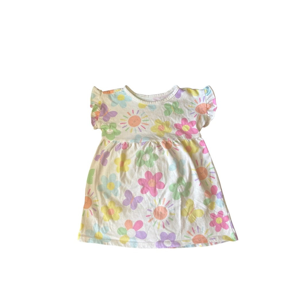 Garanimals 18M Toddler Girl Dress Floral Butterfly Sunshine Print Pastel Cute